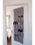 10 Pair Over Door Shoe Organiser Textured Grey - WARDROBE - Shoe Storage - Soko and Co