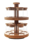 2 Tier Rotating Bamboo Spice Rack - KITCHEN - Spice Racks - Soko and Co