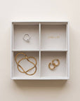 Atelier Stacking Jewellery Tray Set with Lid White - WARDROBE - Jewellery Storage - Soko and Co