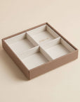 Atelier Stacking Jewellery Tray Set with Lid Taupe - WARDROBE - Jewellery Storage - Soko and Co
