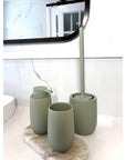 Fablo 3 Piece Ceramic Bathroom Accessories Set Green
