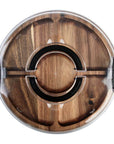 Acacia Wood 5 Compartment Round Grazing Platter With Lid - LIFESTYLE - Picnic - Soko and Co