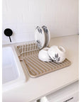 Ari Dish Draining Board Cream - KITCHEN - Dish Racks and Mats - Soko and Co