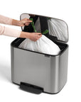 Brabantia 36L Bo Kitchen Rubbish Pedal Bin Matte Steel - KITCHEN - Bins - Soko and Co