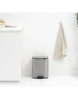 Brabantia Bo Pedal Bin 12L Matt Steel - KITCHEN - Bins - Soko and Co