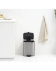 Brabantia Bo Pedal Bin 12L Matt Steel - KITCHEN - Bins - Soko and Co