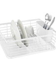 Cira Tall Dish Rack with Draining Board White - KITCHEN - Dish Racks and Mats - Soko and Co