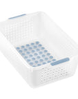 Clear Small Bathroom Basket Frost White - BATHROOM - Makeup Storage - Soko and Co
