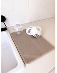 Dia Stone Dish Drying Mat Beige - KITCHEN - Dish Racks and Mats - Soko and Co