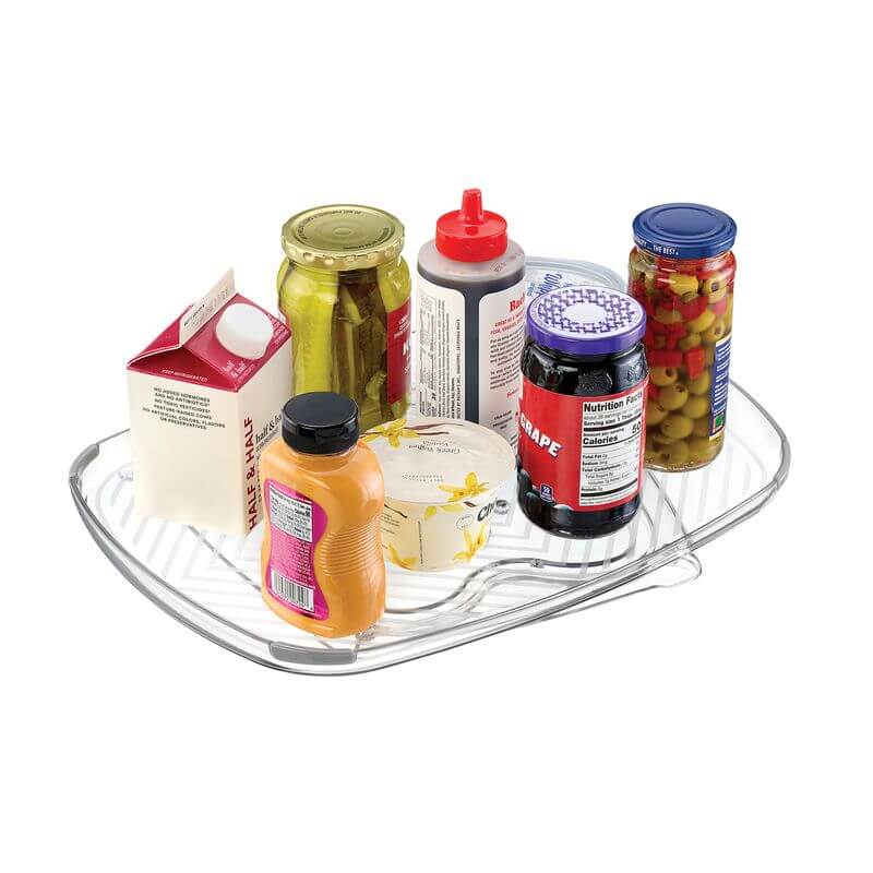 Easy-Reach Rectangular Fridge Turntable