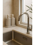 Eco Basics Wash Station Duo Taupe - BATHROOM - Soap Dispensers and Trays - Soko and Co