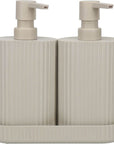 Eco Basics Wash Station Duo Taupe - BATHROOM - Soap Dispensers and Trays - Soko and Co