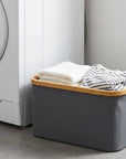 Fabric Storage Basket Medium Grey - HOME STORAGE - Baskets and Totes - Soko and Co