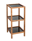 Fern Wood & Glass 3 Tier Shelving Unit - HOME STORAGE - Shelves and Cabinets - Soko and Co