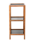 Fern Wood & Glass 3 Tier Shelving Unit - HOME STORAGE - Shelves and Cabinets - Soko and Co