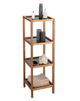 Fern Wood & Glass 4 Tier Shelving Unit - HOME STORAGE - Shelves and Cabinets - Soko and Co