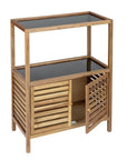 Fern Wood & Glass Shelf and 2 Door Cabinet - HOME STORAGE - Shelves and Cabinets - Soko and Co