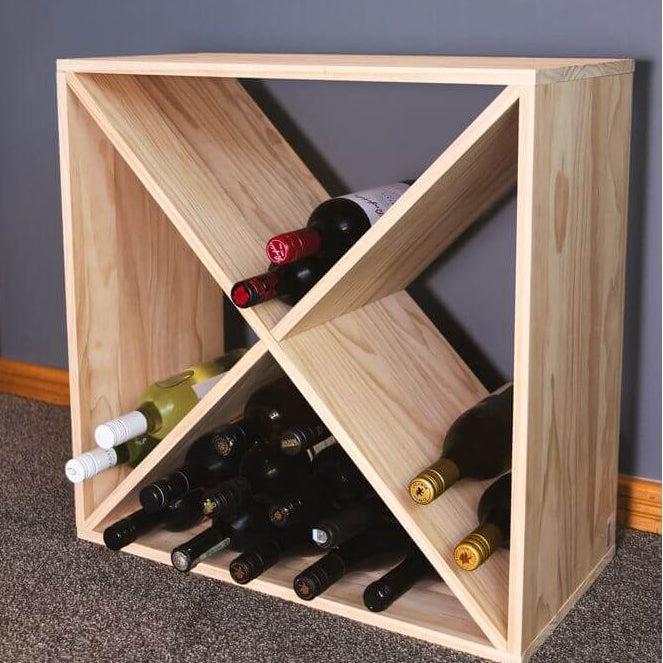 Florence 4 Section Pine Wine Rack