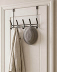 Gunmetal 5 Hook Over the Door Hook - WARDROBE - Over the Door Hooks - Soko and Co