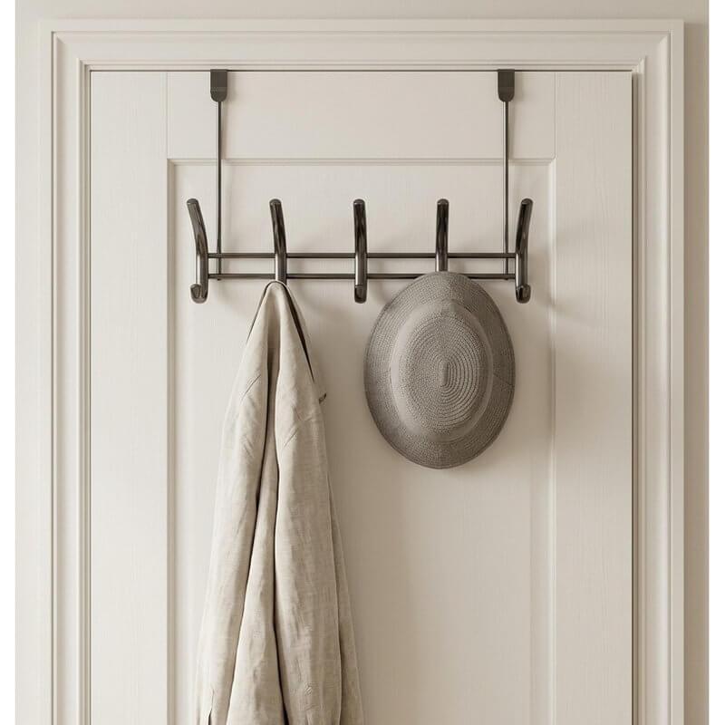 Gunmetal 5 Hook Over the Door Hook