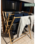 Heavy Duty W-Frame Bamboo Clothes Airer - LAUNDRY - Airers - Soko and Co