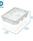 iDesign Fridge Container with Insert Trays Large Tall - KITCHEN - Fridge and Produce - Soko and Co