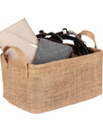 Juna Jute Storage Basket with Lining - HOME STORAGE - Baskets and Totes - Soko and Co