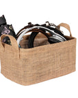 Juna Jute Storage Basket with Lining - HOME STORAGE - Baskets and Totes - Soko and Co