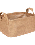 Juna Jute Storage Basket with Lining - HOME STORAGE - Baskets and Totes - Soko and Co