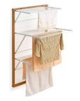 Karim 3 Tier Wall Mounted Clothes Airer Cherry Wood - LAUNDRY - Airers - Soko and Co