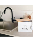 Laundry Powder Tin With Bamboo Lid White - LAUNDRY - Accessories - Soko and Co