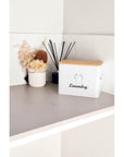 Laundry Powder Tin With Bamboo Lid White - LAUNDRY - Accessories - Soko and Co