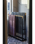 Limited Edition Wide Towel Rack Pine and Matte Black - BATHROOM - Towel Racks - Soko and Co
