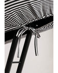 Large Provincial Stripe Linen Ironing Board Cover Black - LAUNDRY - Ironing Board Covers - Soko and Co