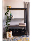 Onyx 4 Tier 120cm Wide Freestanding Shelving Unit Tall Black - HOME STORAGE - Shelves and Cabinets - Soko and Co