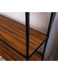 Onyx 4 Tier 120cm Wide Freestanding Shelving Unit Tall Black - HOME STORAGE - Shelves and Cabinets - Soko and Co