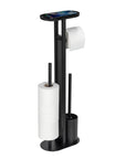 Orea Freestanding Toilet Brush & Roll Holder Black - BATHROOM - Toilet Brushes - Soko and Co