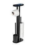 Orea Freestanding Toilet Brush & Roll Holder Black - BATHROOM - Toilet Brushes - Soko and Co