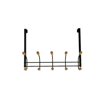 Over The Door Double Hooks Black Large