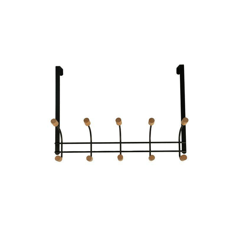 Over The Door Double Hooks Black Large