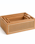 Rattan Storage Basket Set of 3 - HOME STORAGE - Baskets and Totes - Soko and Co