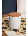 Refia 1.1L Canister White - BATHROOM - Makeup Storage - Soko and Co