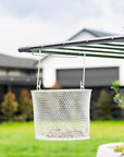 Round Mesh Peg Basket White