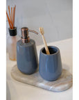 Sirmione Ceramic 3 Piece Bathroom Accessories Set Slate - BATHROOM - Bathroom Accessory Sets - Soko and Co