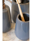 Sirmione Ceramic 3 Piece Bathroom Accessories Set Slate - BATHROOM - Bathroom Accessory Sets - Soko and Co