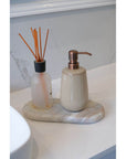 Sirmione Ceramic Soap Dispenser Latte - BATHROOM - Soap Dispensers and Trays - Soko and Co