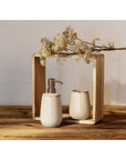 Sirmione Ceramic Soap Dispenser Latte - BATHROOM - Soap Dispensers and Trays - Soko and Co