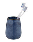 Sirmione Ceramic Toothbrush Tumbler Reactive Blue - BATHROOM - Toothbrush Holders - Soko and Co