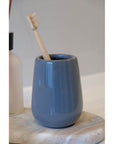 Sirmione Ceramic Tumbler Slate - BATHROOM - Toothbrush Holders - Soko and Co