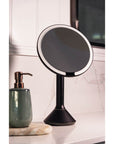 The Opal Freestanding LED 5x Magnified Mirror Black - BATHROOM - Mirrors - Soko and Co